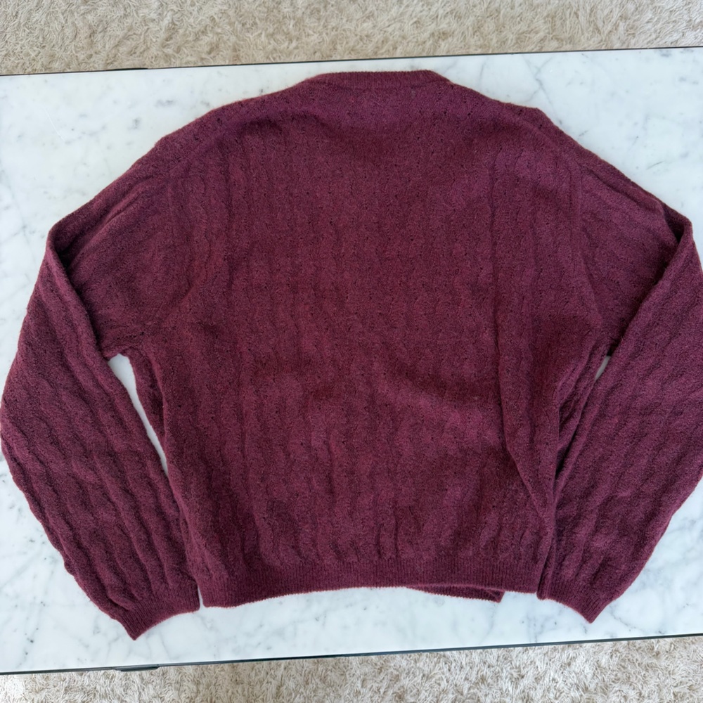 J. Crew Supersoft Pointelle Bubble-hem Cardigan - Picture 6 of 7